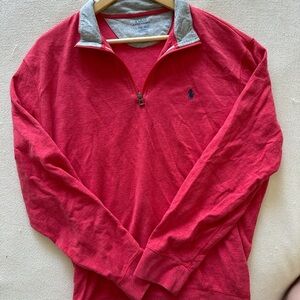 Polo by Ralph Lauren Red Quarter-Zip Sweatshirt